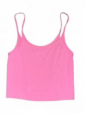 Urban Outfitters Ribbed Pink Spaghetti Strap Crop Tank Top